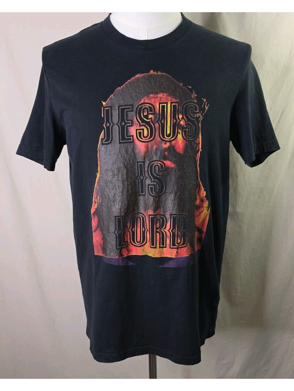 Givenchy Jesus Is Lord Graphic Tee L Black Cotton